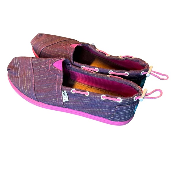 TOMS‎ | Girls Youth Bimini Alpargata Purple Slip On Shoe | Size 6Y | Super Cute! - Picture 3 of 5